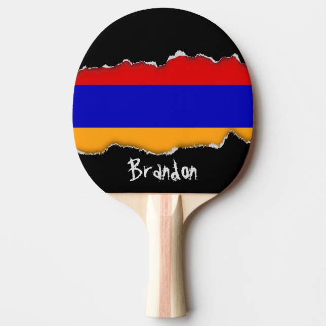 Armenisk flagga pingisracket (Framsidan)