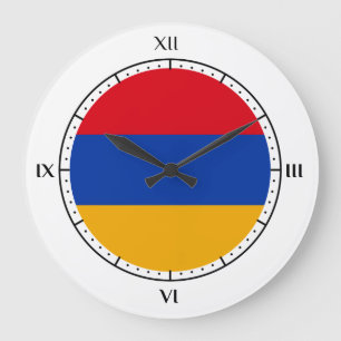 Armenisk flagga stor klocka