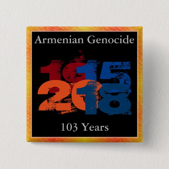 Armenisk folkmordsknapp knapp (Framsida)