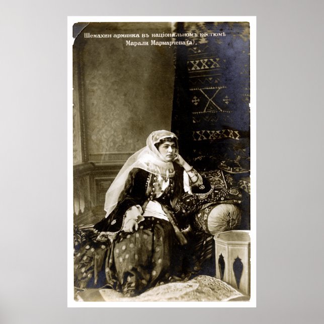 Armenisk kvinnlig traditionell resväg, cirka 1800- poster (Framsidan)