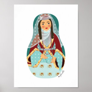 Armenisk Matryoshka-affisch Poster