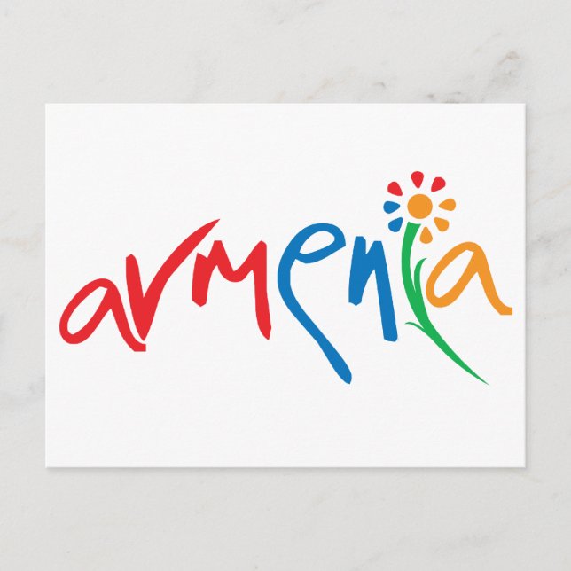 Armenisk officiell logotyp vykort (Framsida)