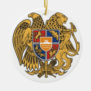 Armenisk vapensköldprydnad julgransprydnad keramik