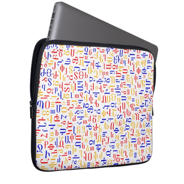 Armeniska alfabet laptop fodral (Framsidan Höger)
