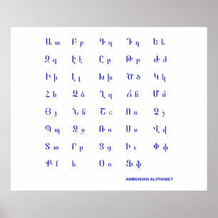 Armeniska alfabet poster