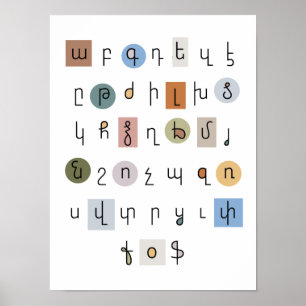 Armeniska alfabetet, klassisk Östra Poster