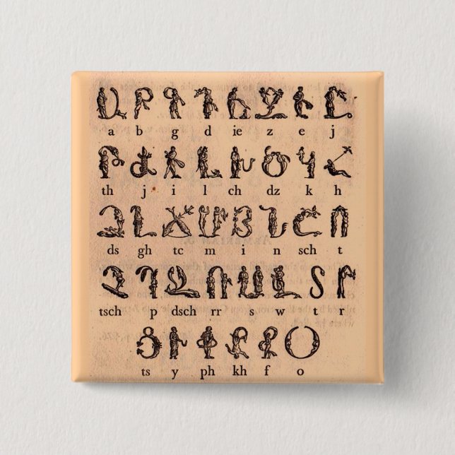 Armeniska Alphabet Knapp (Framsida)