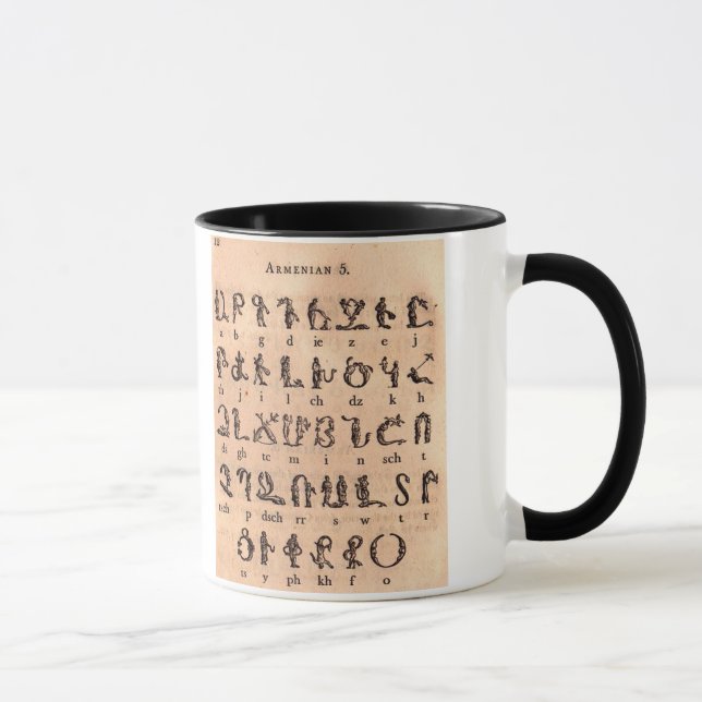 Armeniska Alphabet Mugg (Höger)