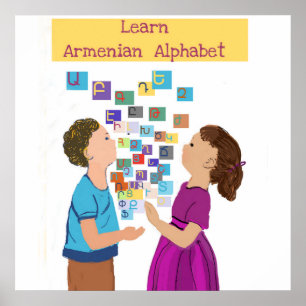 Armeniska Alphabet Poster