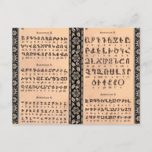 Armeniska Alphabet Vykort
