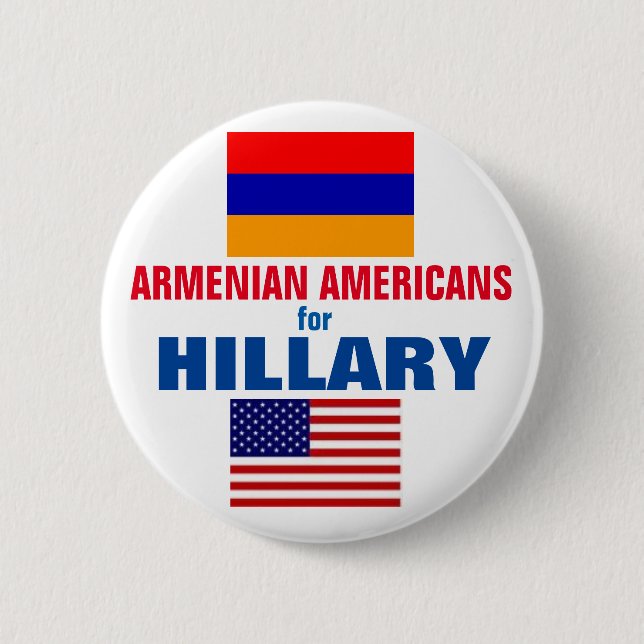 Armeniska amerikaner för Hillary 2016 Knapp (Framsida)