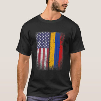 Armeniska amerikanska Flagga Armenien Usa T Shirt