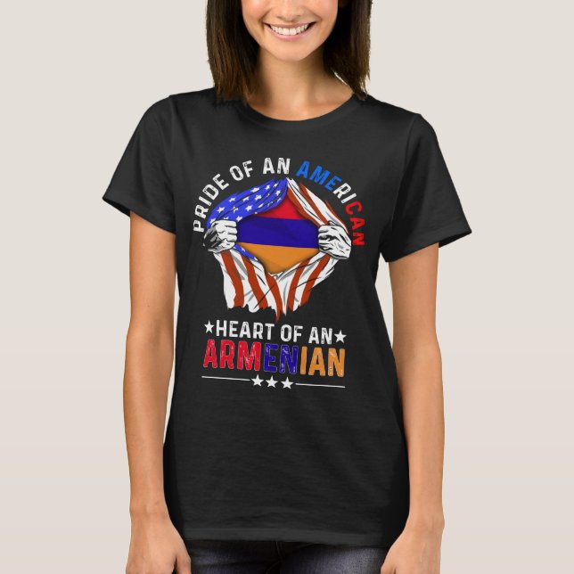 Armeniska amerikanska utrikespolitiska Armenien Fl T Shirt (Framsida)