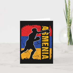 Armeniska boxingsteamet Armenien Flagga Boxing Glo Kort