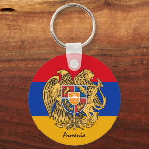 Armeniska Flagga & Armenien - party, födelsedagspr Nyckelring