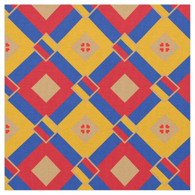 Armeniska Flagga & Armenien Trendig Fabric mode Tyg (Närbild)