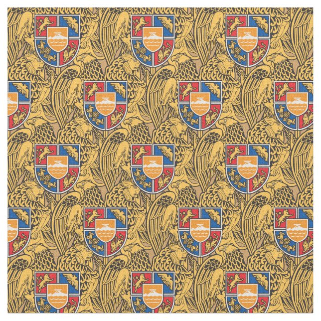 Armeniska Flagga & Armenienemblem Fabric mode  Tyg (Närbild)