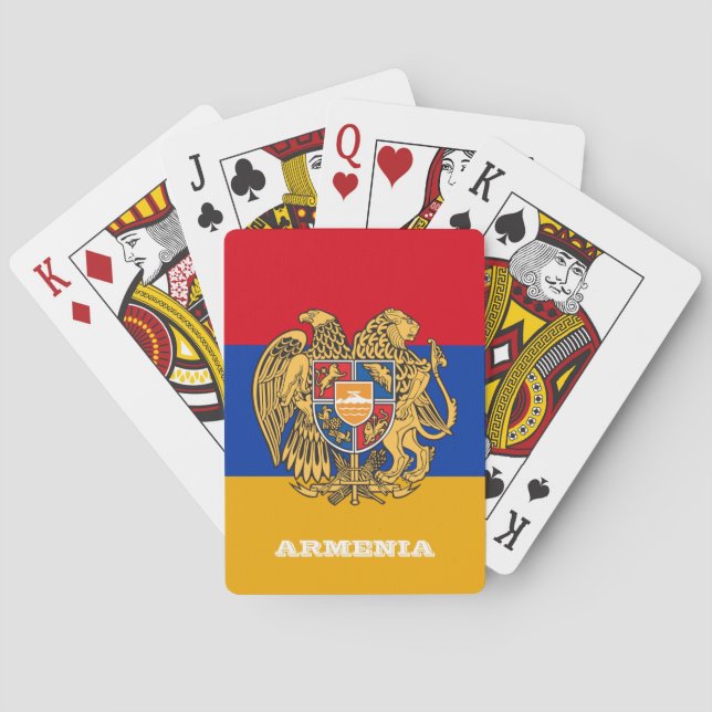Armeniska Flagga, armeniska spelkort (Baksidan)