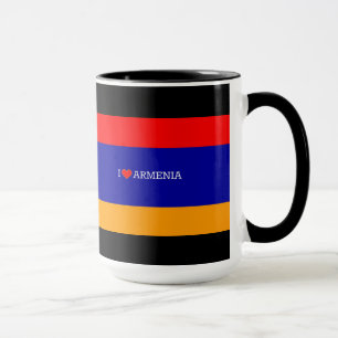 Armeniska Flagga: I Kärlek Armenien Mugg