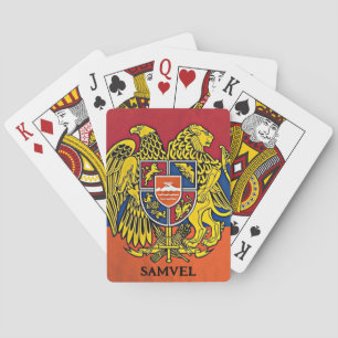 Armeniska Flagga Jackar Arm Emblem Hayastan Namn Casinokort