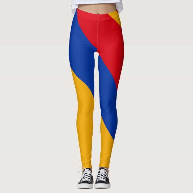 Armeniska Flagga Leggings (Framsida)