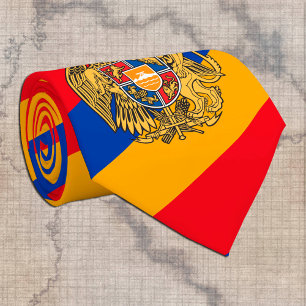 Armeniska Flagga och armenier, resor, affärer och Slips