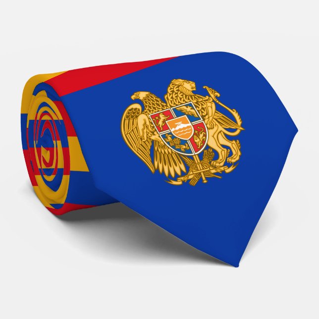 Armeniska Flagga och Jackande av Arm, Flagga Armen Slips (Rullad)