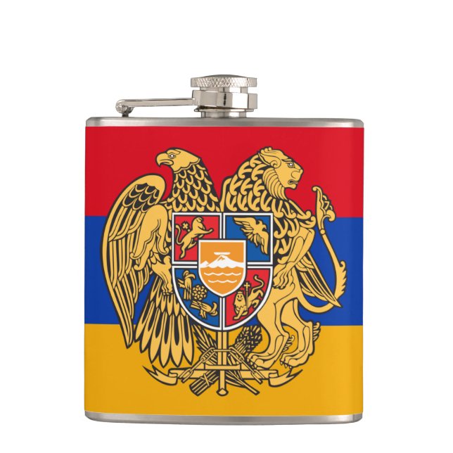 Armeniska Flagga och resor Armenien patriot/sportf Fickplunta (Framsidan)