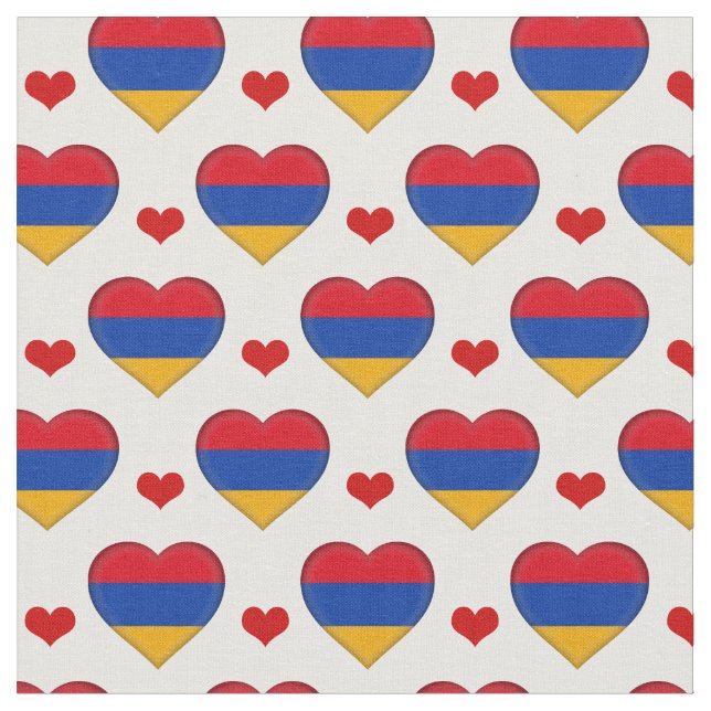 Armeniska Flagga & Red Heart mode Fabric/Armenien Tyg (Närbild)