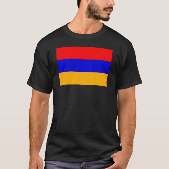 Armeniska Flagga T Shirt (Framsida)