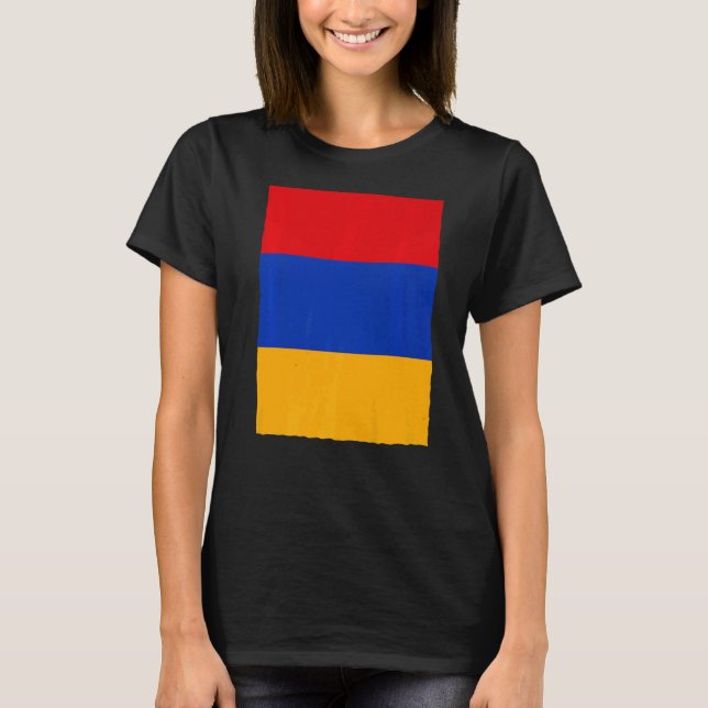 Armeniska Flagga T Shirt (Framsida)