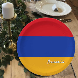 Armeniska Flagga, tallrikar, party, idrott, Armeni