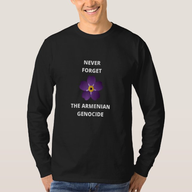 Armeniska folkmordet Glöm aldrig bort T Shirt (Framsida)
