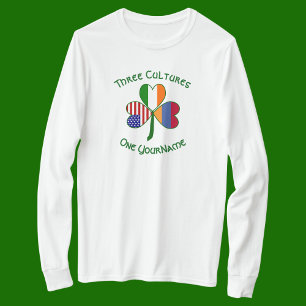 Armeniska Irländska Amerikanska Flaggor Shamrock P T Shirt