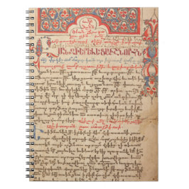Armeniska lexikon och Missal Liturgy Manuscript Anteckningsbok