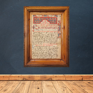 Armeniska lexikon och Missal Liturgy Manuscript Poster