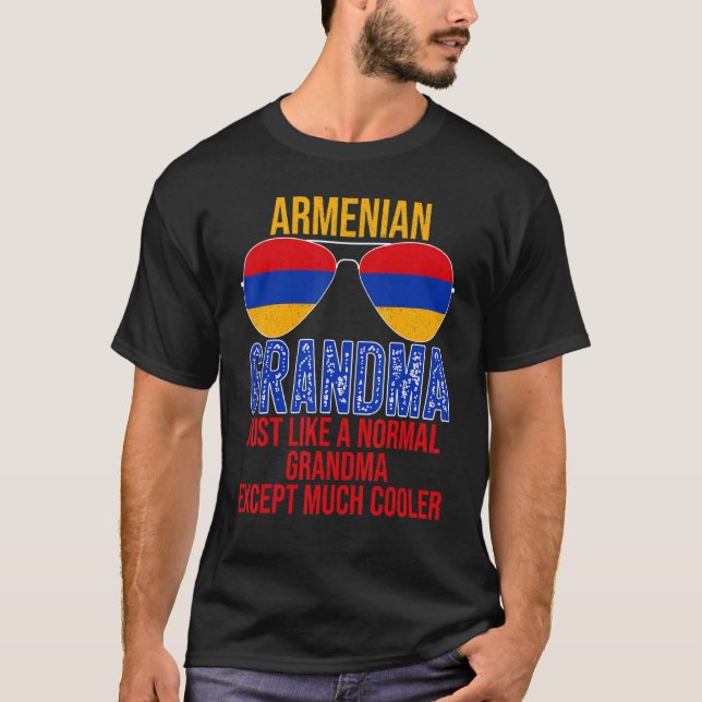 Armeniska mormor Armenia Flagga Sunglasses Mor T Shirt (Framsida)