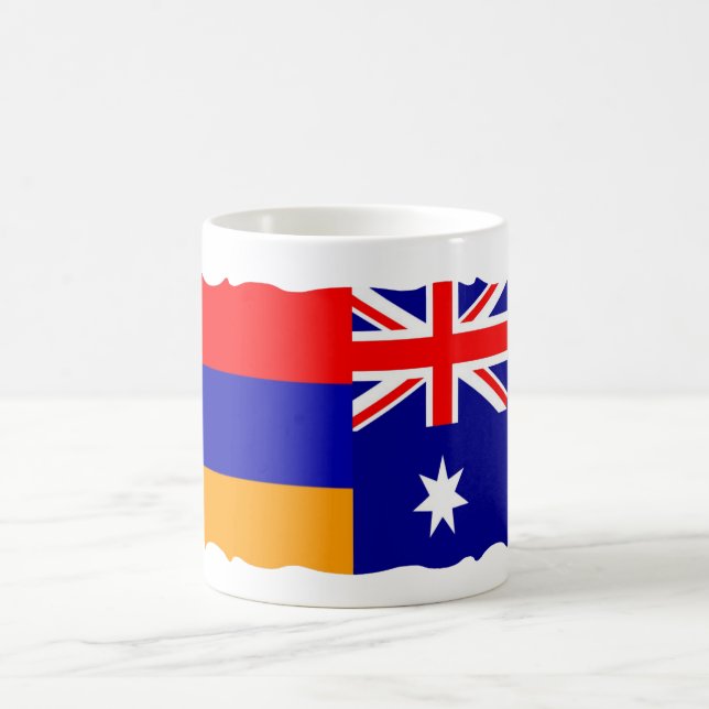 Armeniska och australiska Flagga-kaffe Mugg (Center)