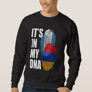 Armeniska och guatemalanska Mix DNA-Flagga Lång Ärmad Tröja