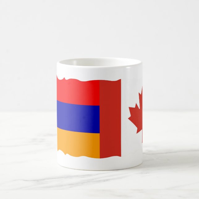 Armeniska och kanadensiska Flagga-kaffe Mugg (Center)