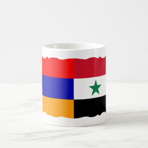 Armeniska och syriska Flagga-kaffe Mugg