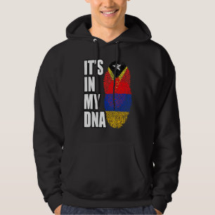 Armeniska och timorese Mix DNA-Flagga Hoodie