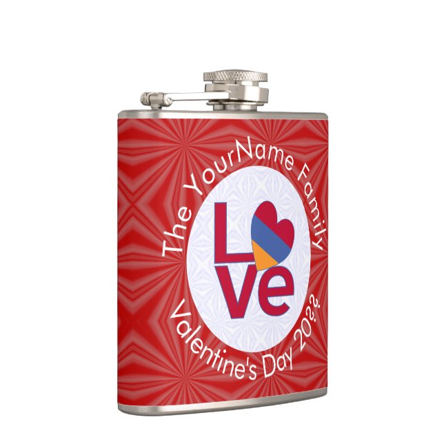 Armeniska Röda Brev KÄRLEK Flagga Personlig Fickplunta (Höger)