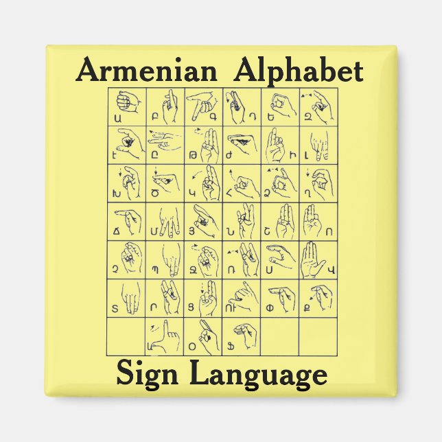 Armeniska teckenteckenspråk - Magnet (Framsidan)