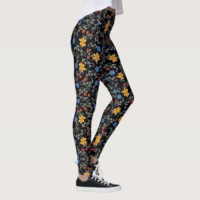 Armeniska tricolor Flowers Leggings (Höger)