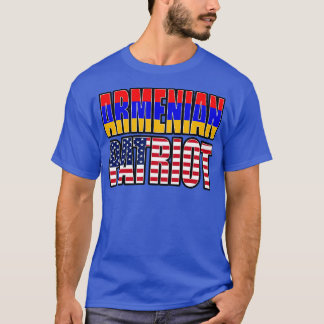 Armeniskt amerikanskt patriot Pride Heritage Flagg T Shirt