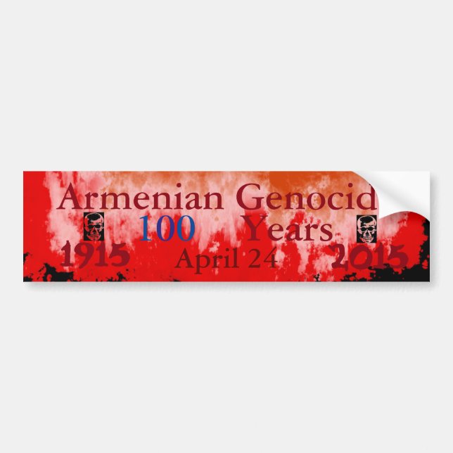 Armeniskt folkmord Bumper Sticker Bildekal (Framsidan)