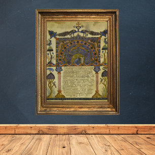 Armeniskt Gospel Bok Medieval Manuscript Poster