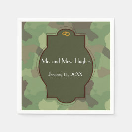 Arméns bröllop temat bröllop blöjor pappersservett