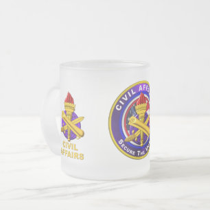 Arméns civilförband frostad glasmugg
